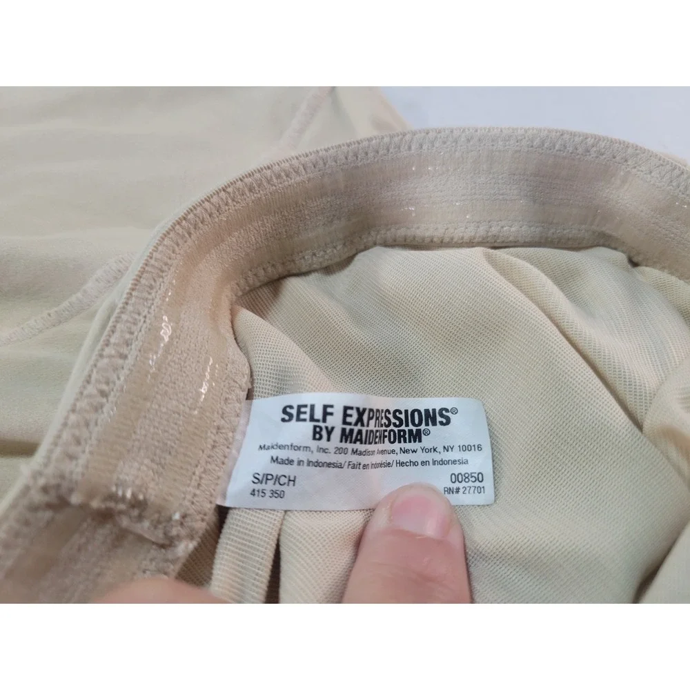 Self Expressions by Maidenform High Waist Boy Short‎ Shapewear Beige Small